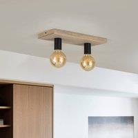 Envostar Lobo ceiling lamp 2-bulb pine grey