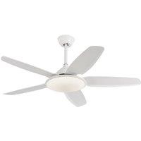 Lucande LED ceiling fan Divian, white, DC, quiet, CCT