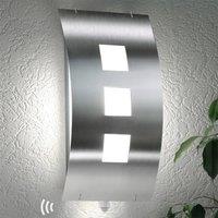 CMD Toma outdoor wall light in stainless steel with sensor