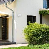 CMD Cubic outdoor wall light Cubo, matt stainless steel