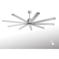 CasaFan Ceiling fan Big Smooth Eco 220 cm, titanium silver