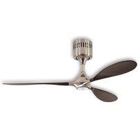 CasaFan LED ceiling fan Helico paddle, quiet, walnut 132 cm