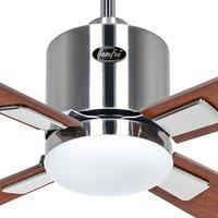 CasaFan LED surface-mounted light for Eco Concept, brushed chrome