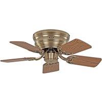 CasaFan Classic Flat III fan in antique brass, 75 cm