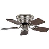 CasaFan Classic Flat III fan, brushed chrome, 75 cm