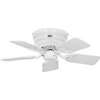 CasaFan Classic Flat III ceiling fan, white, 75 cm