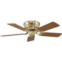 CasaFan Classic Flat III fan, polished brass, 103 cm