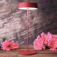 Deko-Light Miram LED table lamp, battery, dimmable, ruby red