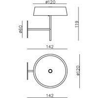 Deko-Light Miram LED wall light, battery, dimmable, ruby red
