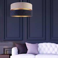 Duolla Duo hanging light, navy blue/grey/gold, 40cm, 1 light