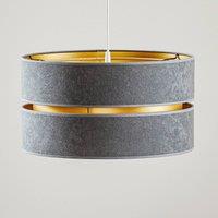 Duolla Duo pendant light, grey/gold, 40cm, 1-bulb