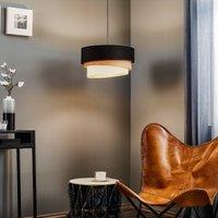 Duolla Devon pendant light, black/beige/ecru/gold 45cm