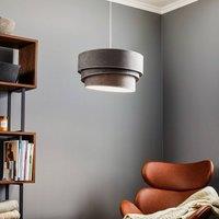 Duolla Devon pendant light, grey/white 45cm