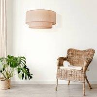 Duolla Boho pendant light, double shade, beige