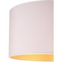 Duolla Roller table lamp, white/gold, height 50 cm