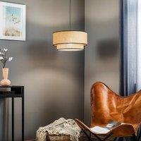 Duolla Boho jute pendant light & black 45cm 1-bulb