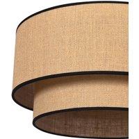 Euluna ceiling light Boho jute & black, brown/black, 60cm
