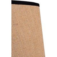 Duolla Wall light Jute&black, natural brown, semi-circular