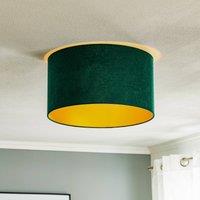 Duolla Ceiling lamp Golden Roller 40cm dark green/gold