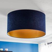Duolla Ceiling lamp Golden Roller 60cm dark blue/gold