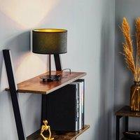 Euluna Golden Roller table, 30 cm high, black/gold