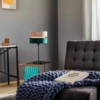 Euluna Golden Duo table lamp, grey/green/gold, height 50 cm