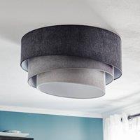 Duolla Pastel Trio ceiling lamp, 60 cm, in 3 shades of grey