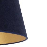 Duolla Cone lampshade height 18 cm, dark blue/gold