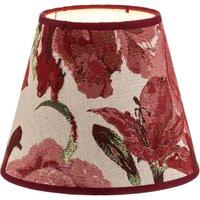 Duolla Sofia lampshade, height 15.5 cm, red floral pattern