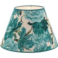 Duolla Sofia lampshade, height 31 cm, floral pattern, turquoise