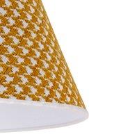 Duolla Sofia lampshade 31 cm, yellow houndstooth pattern