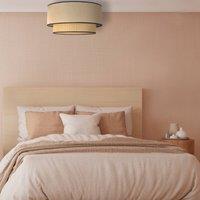 Duolla Boho ceiling light, rattan, beige/black