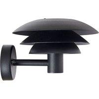 Dyberg Larsen outdoor wall light DL20 black 20cm