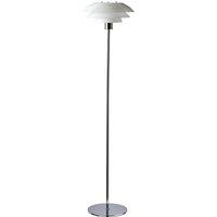Dyberg Larsen DL31 floor lamp, glass, chrome