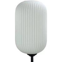 Dyberg Larsen Riflet floor lamp, glass lampshade