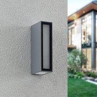 Prios Loriava LED outdoor wall lamp in dark grey