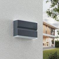 Prios Itarion LED outdoor wall lamp, opal white lampshade