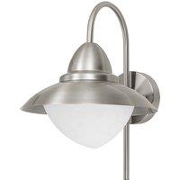 EGLO Sidney wall light, stainless steel, glass, E27