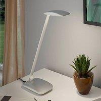 EGLO Silver Cajero LED desk lamp with dimmer