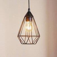 EGLO Tarbes hanging light, 1-bulb, 17.5 cm black