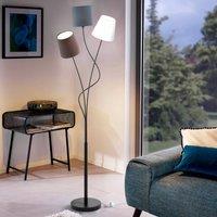 EGLO Maronda floor lamp, three fabric lampshades