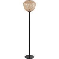 EGLO Dembleby floor lamp in natural wood