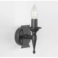 Elstead Saxon Wall Light Medieval Single Bulb Black