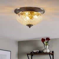 HINKLEY Large ceiling lamp Plantation antique nickel