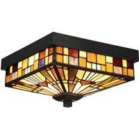 QUOIZEL Outdoor ceiling light Inglenook, Tiffany design