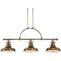 QUOIZEL Emery hanging light 3-bulb brass