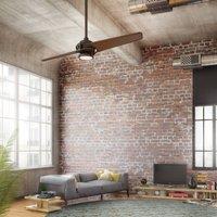 KICHLER Xety LED ceiling fan, brushed, oiled bronze