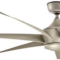 KICHLER Lehr ceiling fan, IP44, antique silver