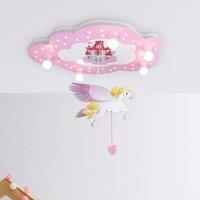 Elobra Castle children's ceiling light with a unicorn