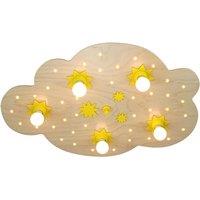 Elobra Star Cloud ceiling light, natural beech, 75 cm